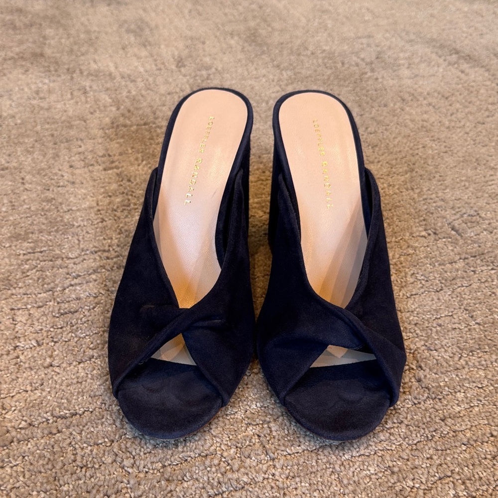 Leoffler Randall - Women's Black Heeled Mules - Picture 3 of 9